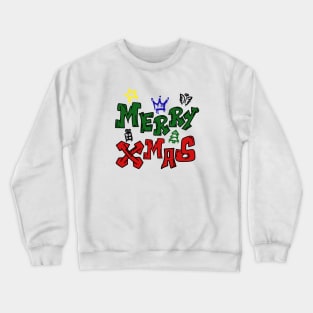 Merry Xmas Graffiti Spray Paint Crewneck Sweatshirt